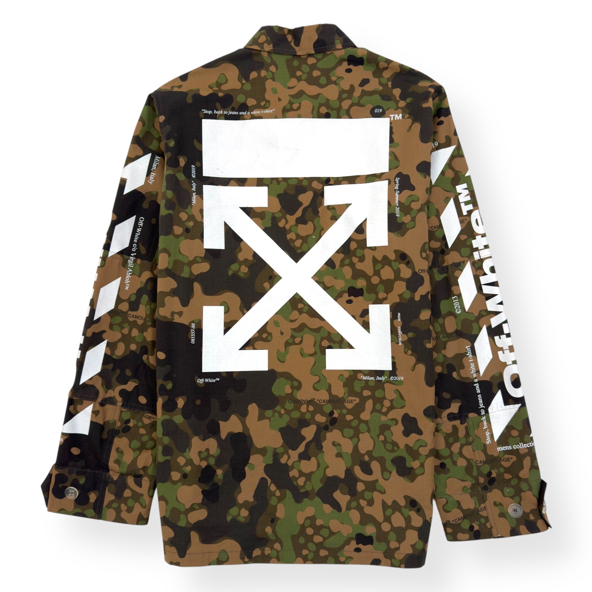 OFF-WHITE OVERSIZED CAMO FIELD JACKET GREEN  XS