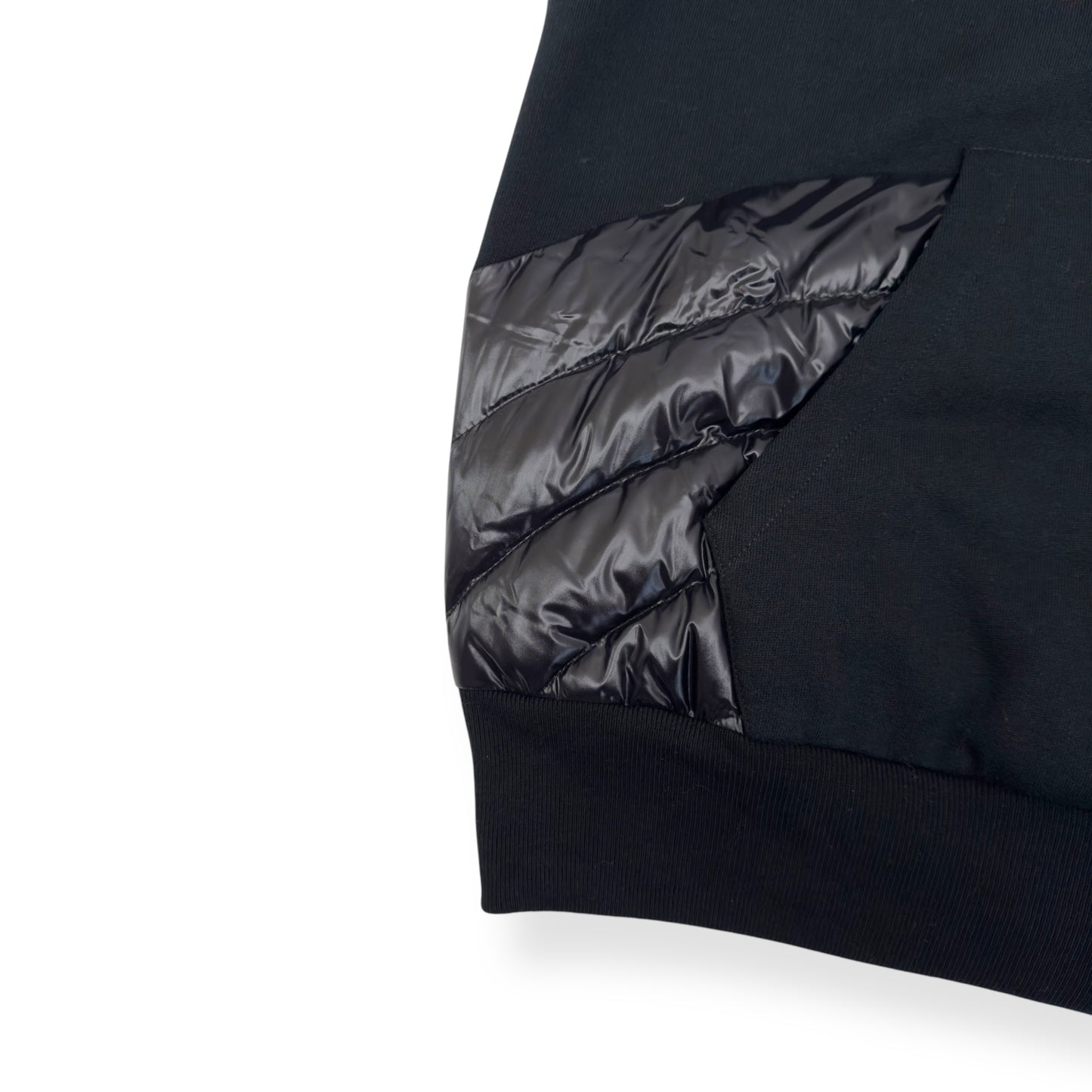 MONCLER GENIUS X ADIDAS DOWN PANNEL HOODIE BLACK 3 / M