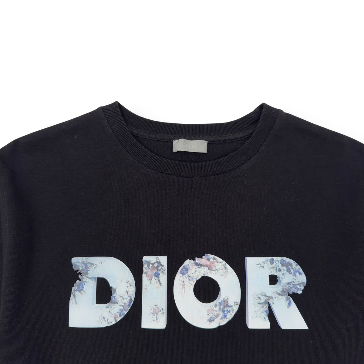 DIOR X DANIEL ARSHAM ERODED LOGO T-SHIRT BLACK M x2