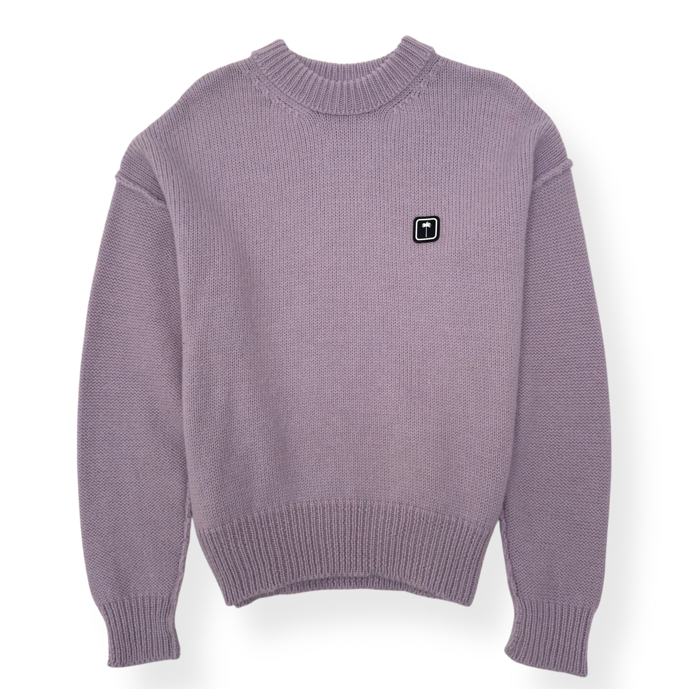 PALM ANGELS OVERSIZED WOOL CREWNECK SWEATER PINK XS