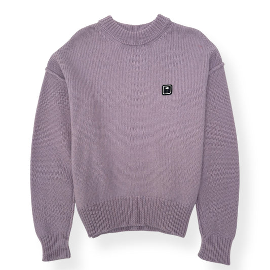 PALM ANGELS OVERSIZED WOOL CREWNECK SWEATER PINK XS