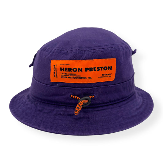 HERON PRESTON LOGO BUCKET HAT PURPLE / ORANGE O/S