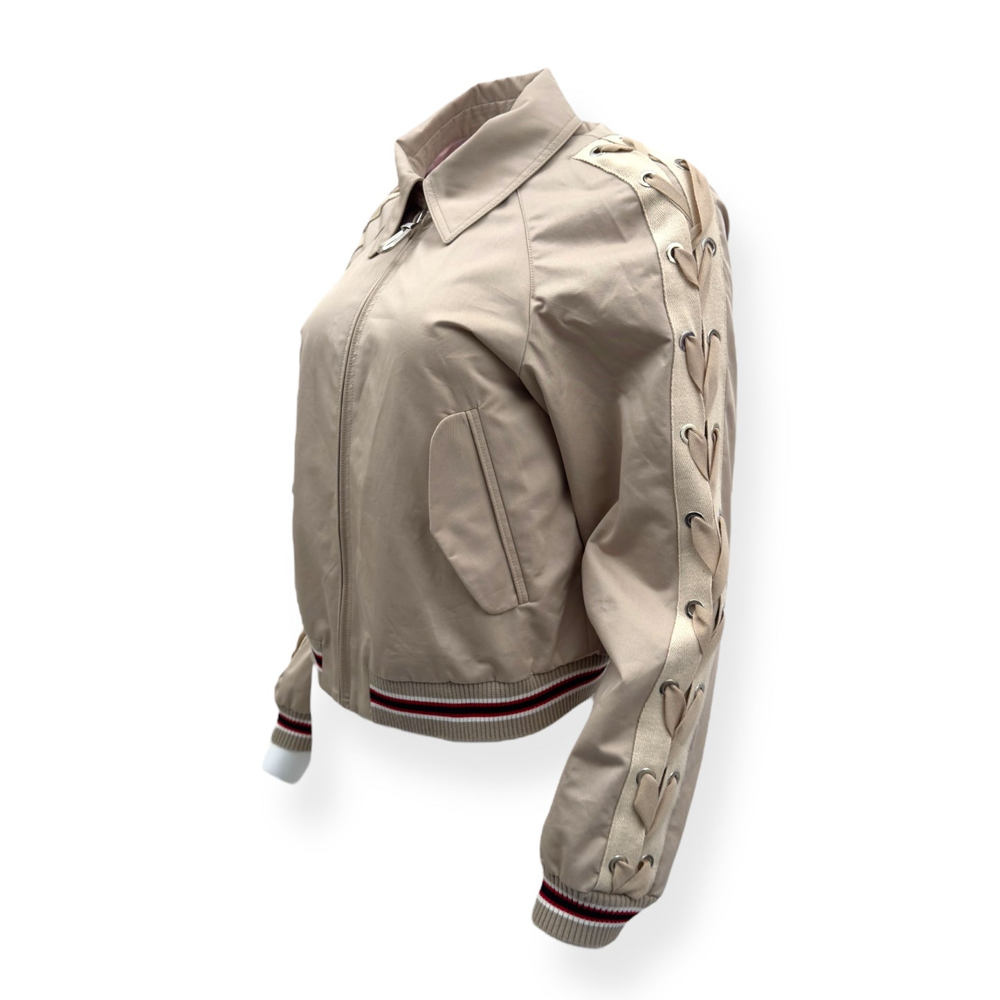 SANDRO PARIS BIKER JACKET NEUTRAL 40 / M / UK12