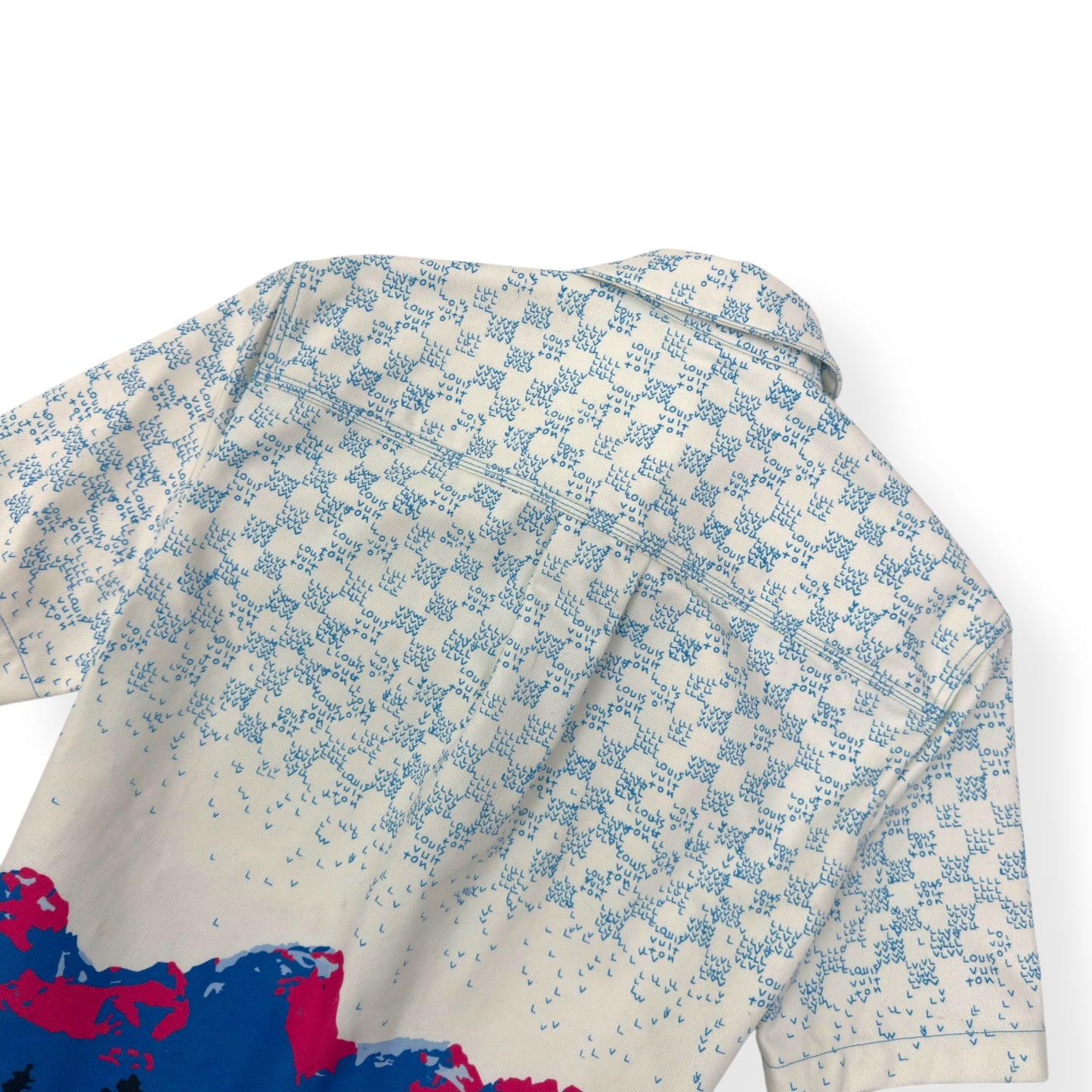 LOUIS VUITTON LANDSCAPE SHORT-SLEEVED DENIM SHIRT MULTICOLOURED M