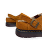 DR. MARTENS ISHAM FAUX SHEARLING LINED SUEDE MULES PECAN BROWN UK11