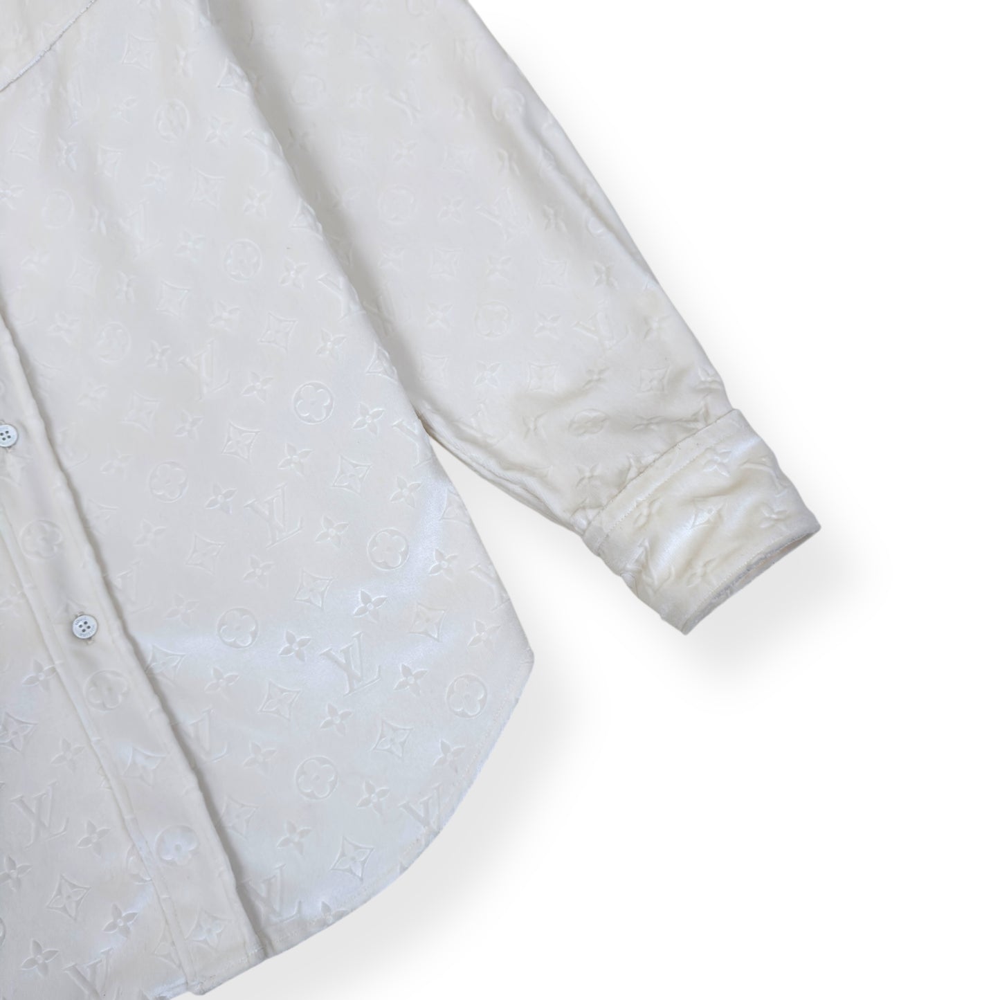 LOUIS VUITTON LV MONOGRAM VELVET SHIRT IVORY L