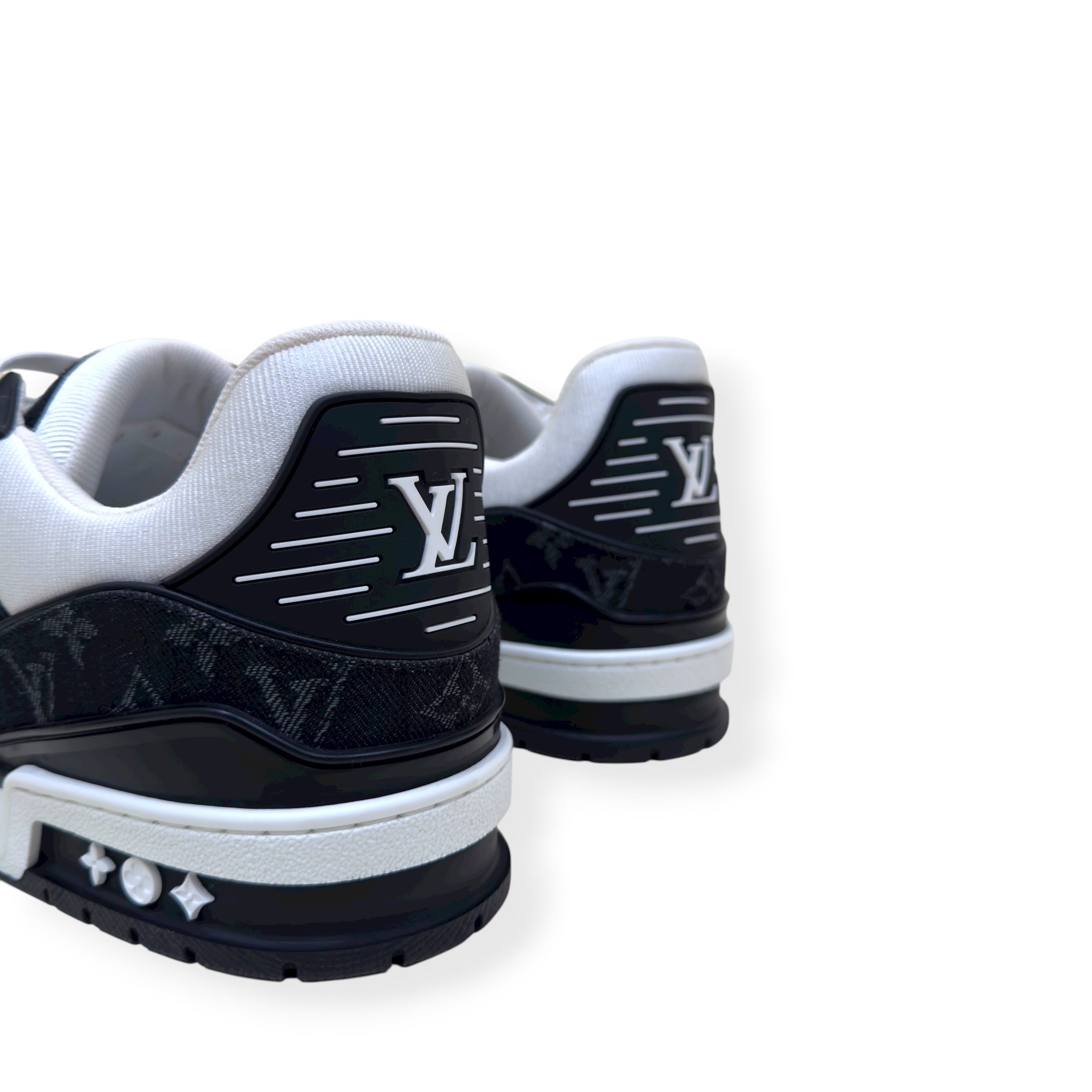 LOUIS VUITTON DENIM LV TRAINER LUXURY BLACK UK11