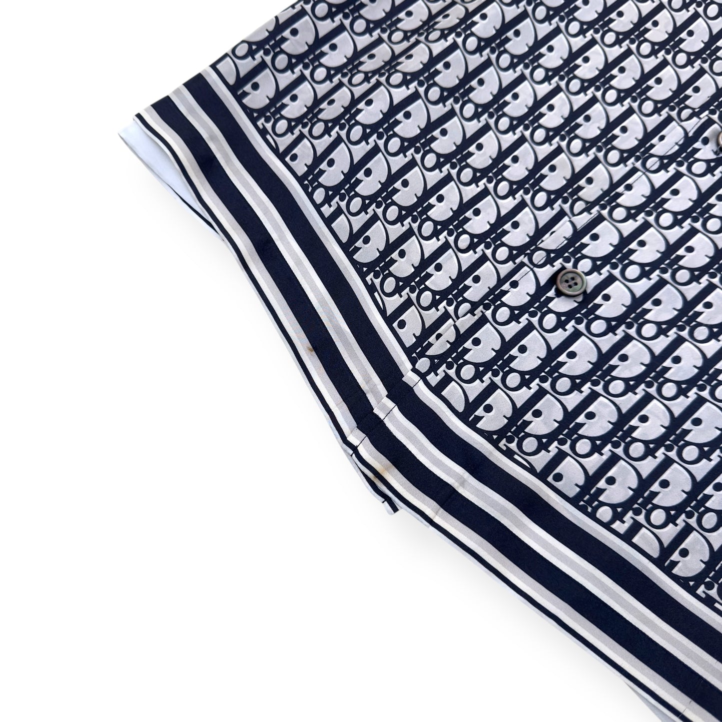 DIOR OBLIQUE SILK SHIRT BLACK / WHITE 41 / M