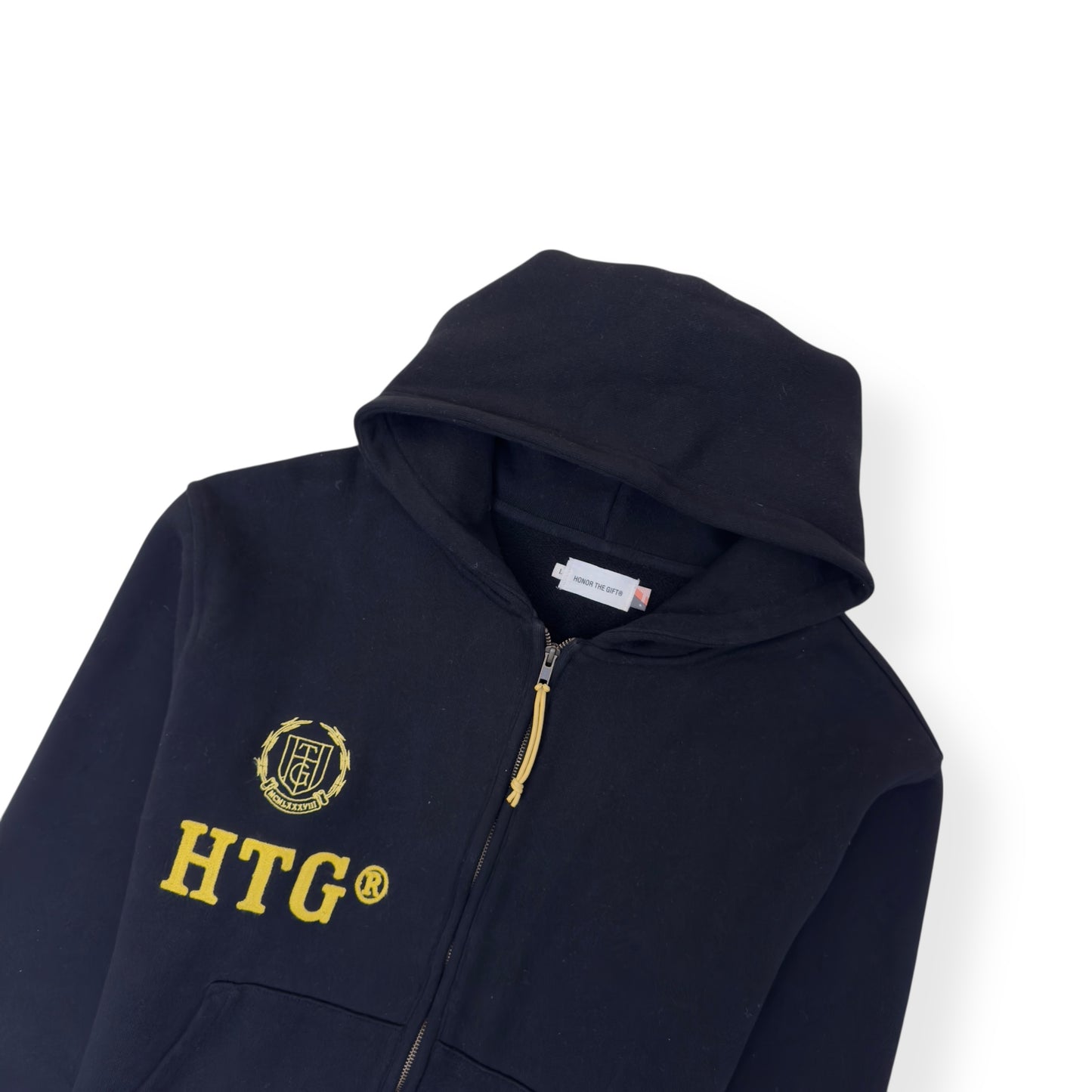 HONR THE GIFT NEIGHBOURHOOD ZIP-UP HOODIE BLACK / YELLOW L