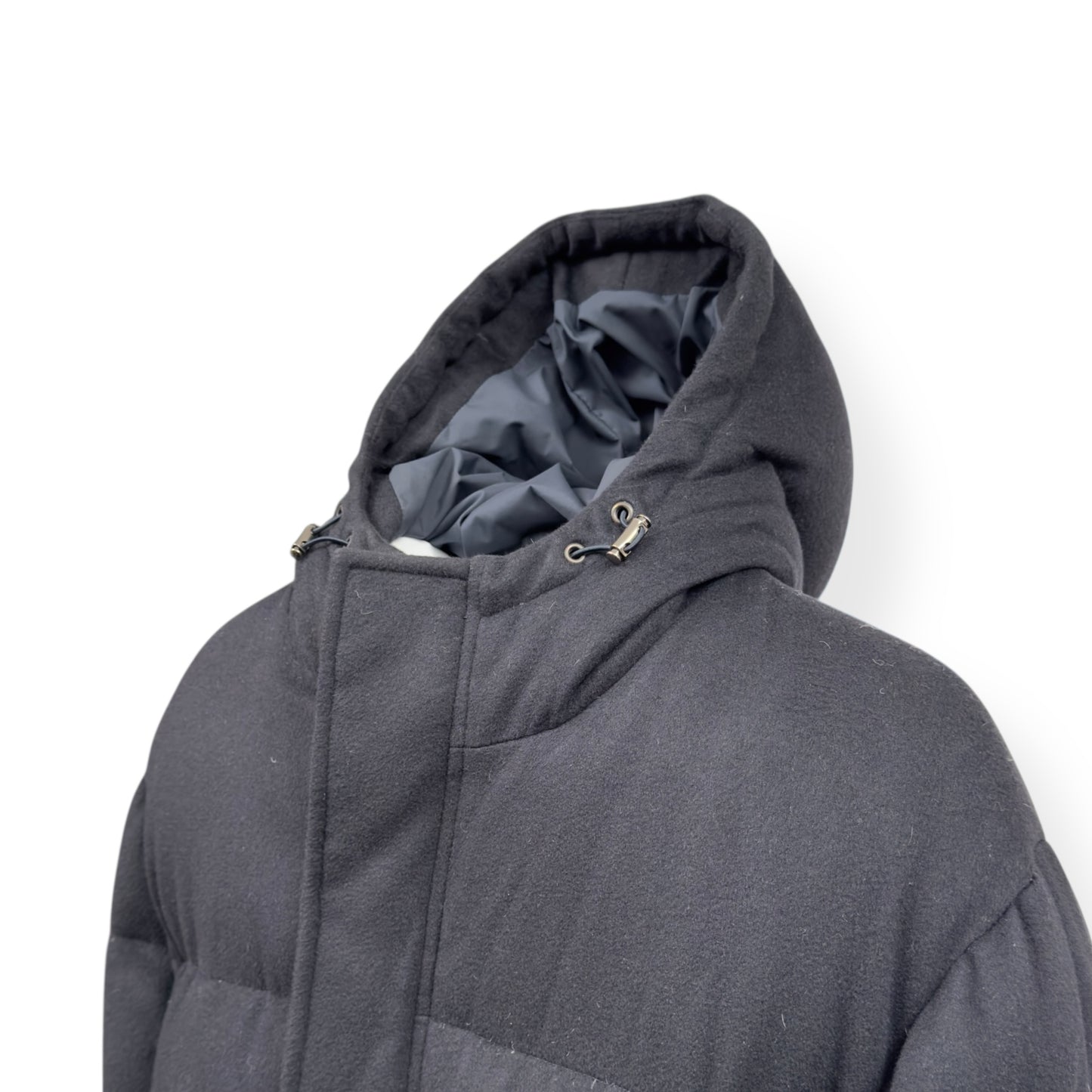 THOM SWEENEY CASHMERE LONG PUFFER JACKET NAVY L