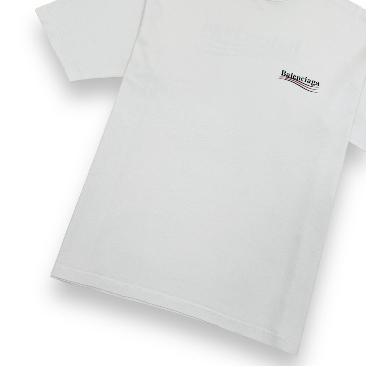 BALENCIAGA POLITICAL LOGO T-SHIRT WHITE M