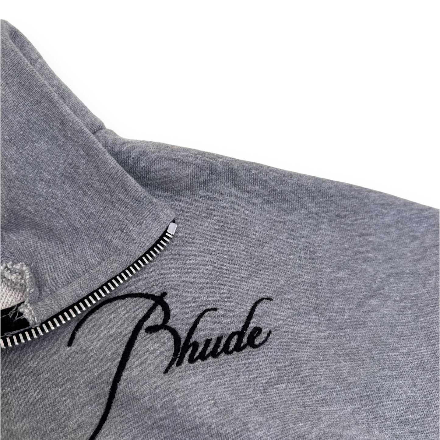 RHUDE MOCK NECK LONG SLEEVE SWEATSHIRT GREY S