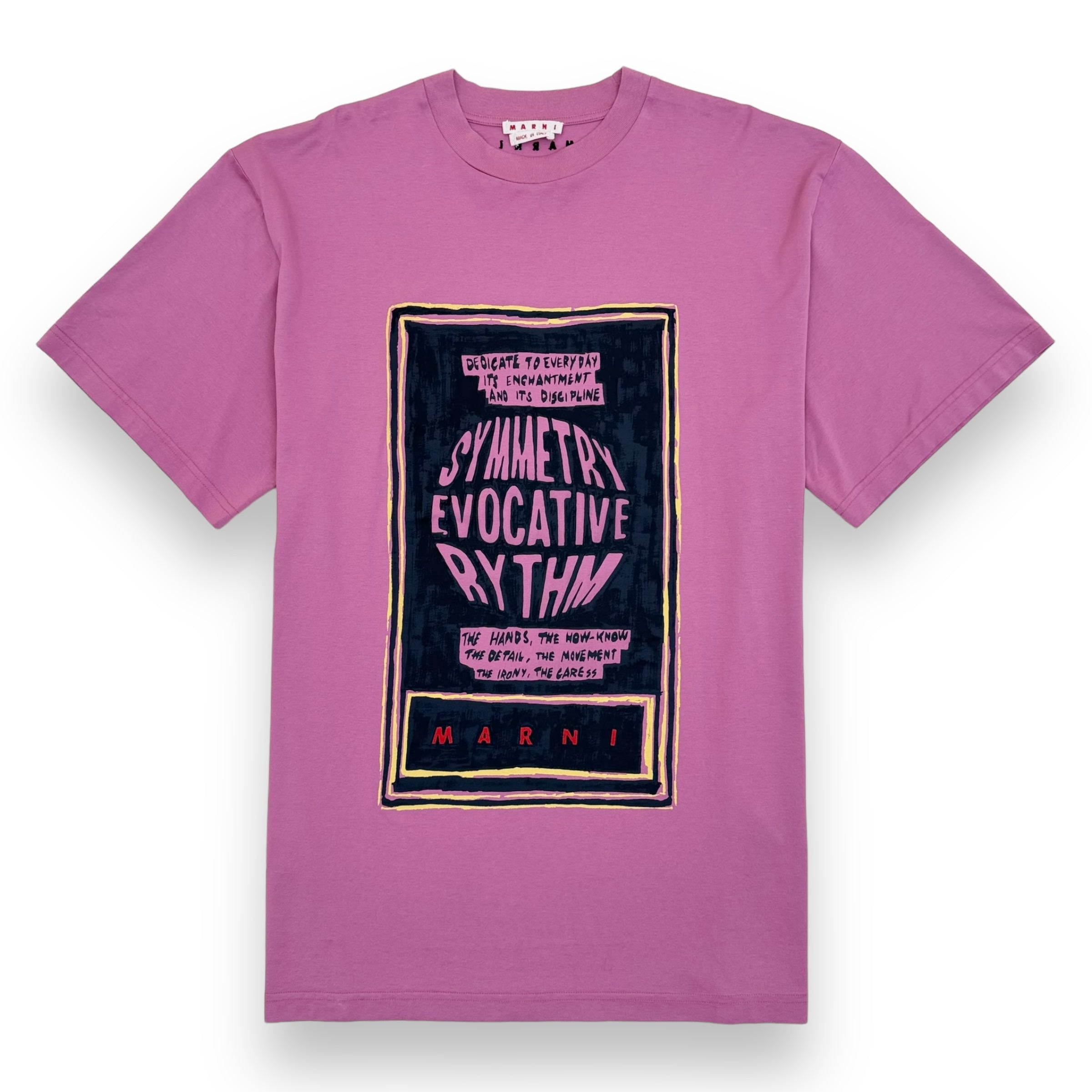 MARNI COTTON PRINT T-SHIRT PINK XXL