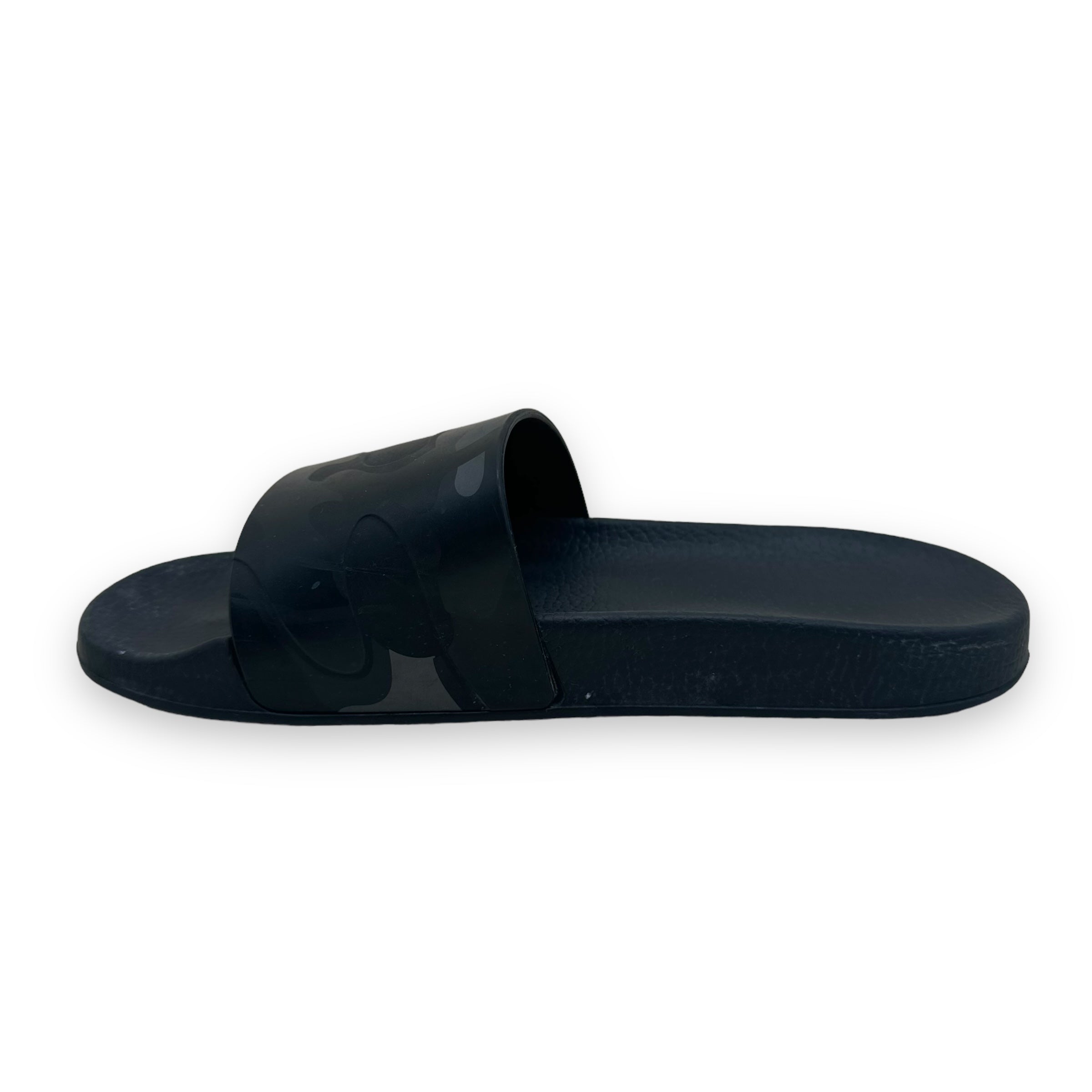 VALENTINO GARAVANI RUBBER SLIDES BLACK UK8