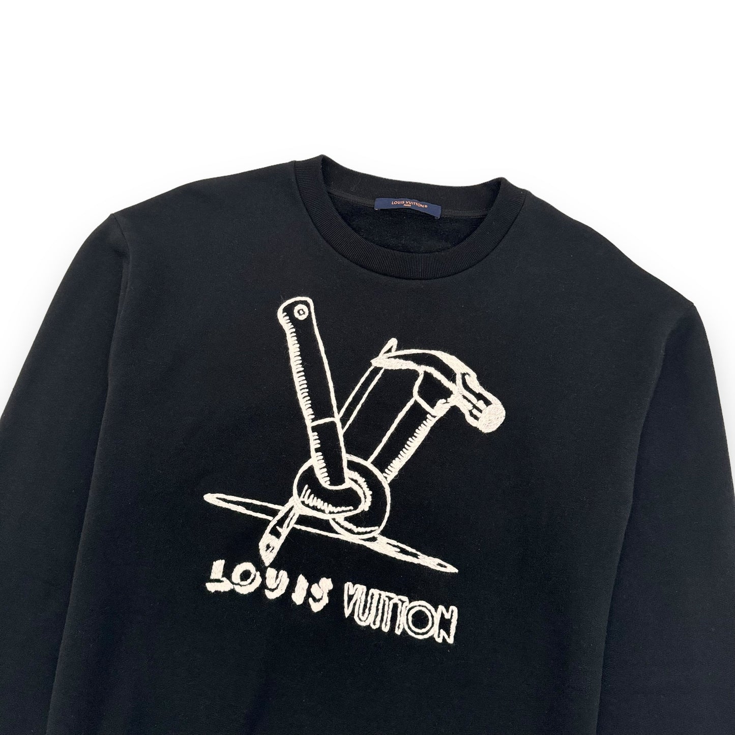 LOUIS VUITTON FW23 CREWNECK SWEATSHIRT BLACK L