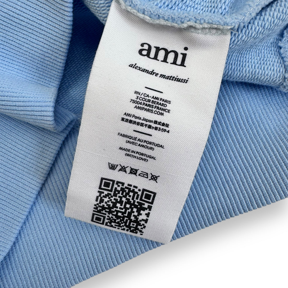 AMI PARIS HOODIE SKYBLUE M