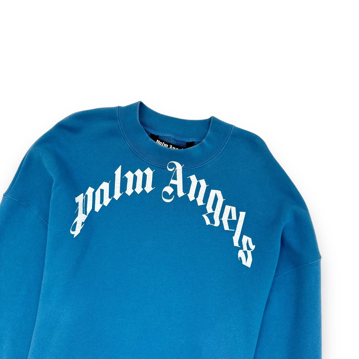 PALM ANGELS LOGO SWEATSHIRT BLUE L