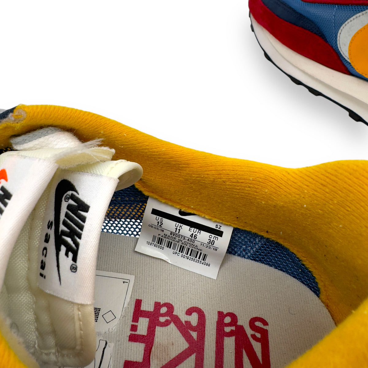 NIKE X SACAI LD WAFFLE SNEAKER VARSITY BLUE UK11