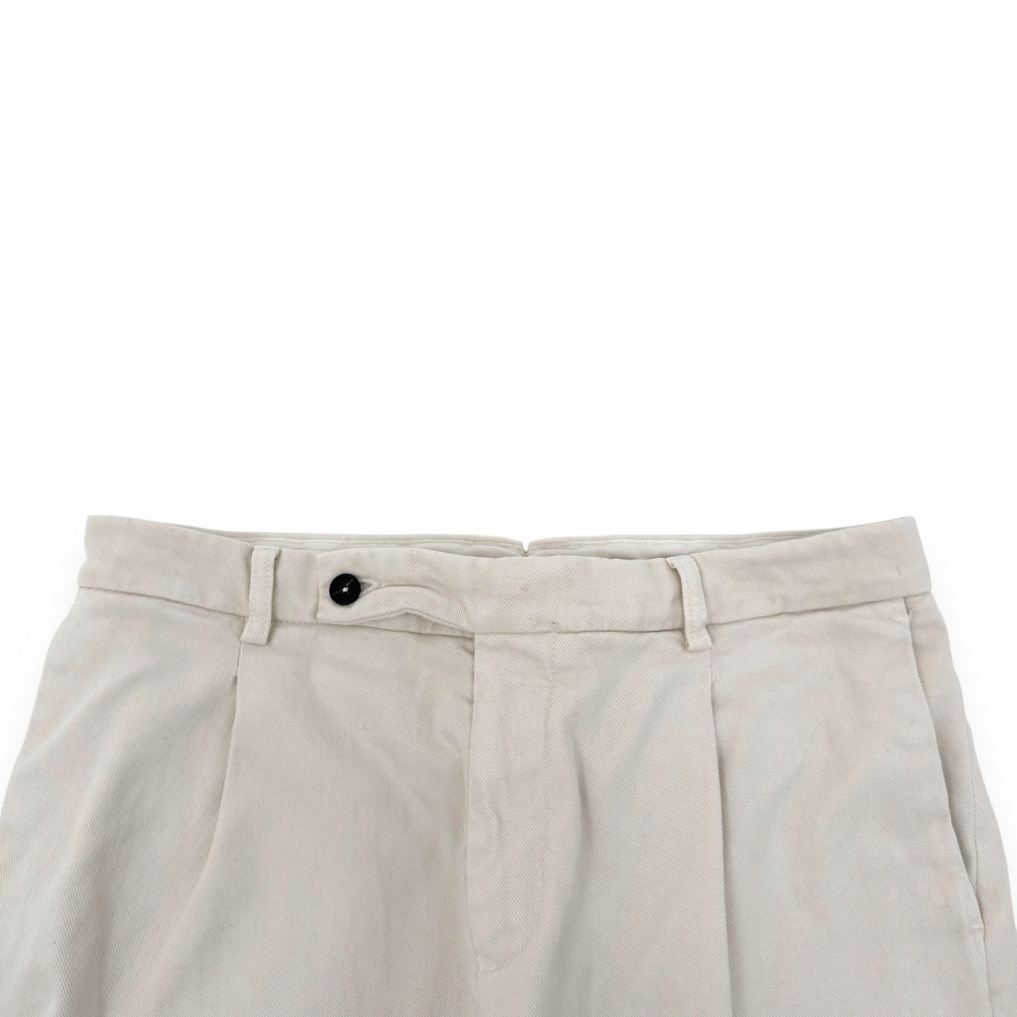 THOM SWEENEY TAILORED TROUSERS WHITE W32"