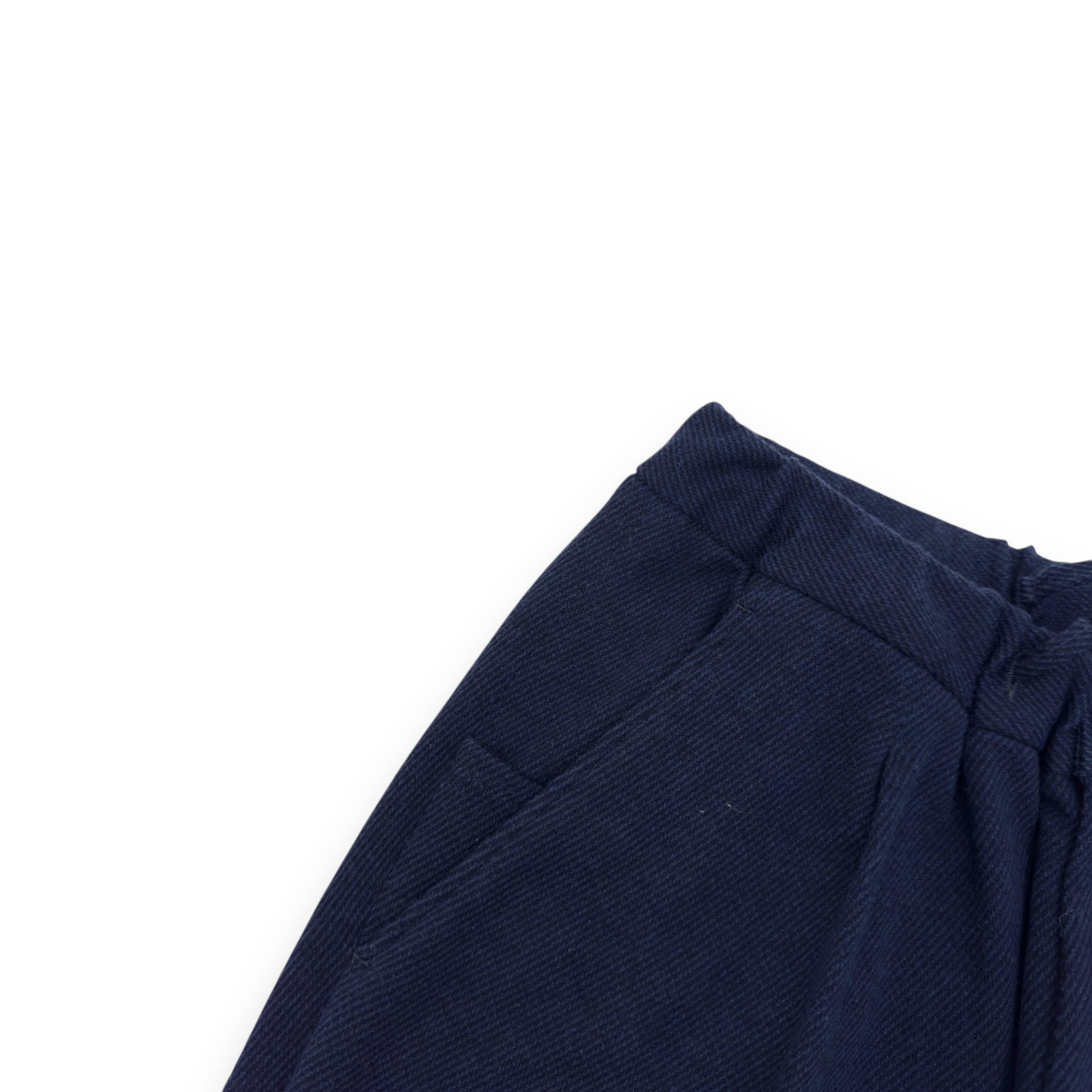 THOM SWEENEY BESPOKE WOOL TROUSERS NAVY BLUE W32”