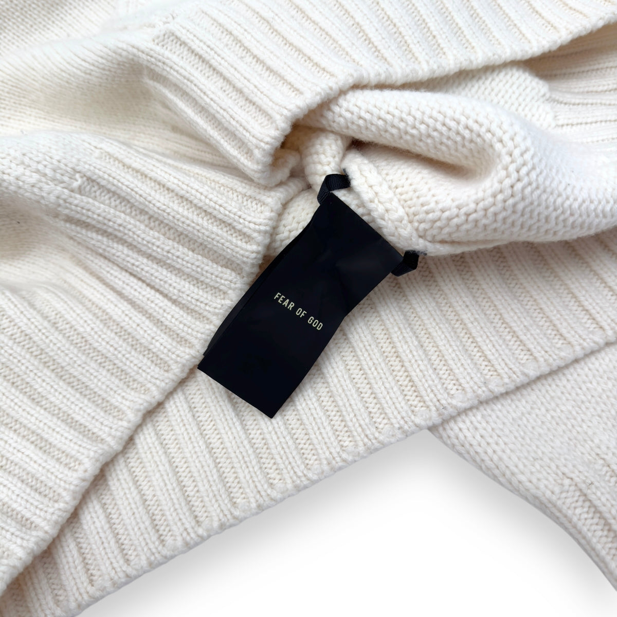 FEAR OF GOD KNIT PULLOVER HOODIE CAMEL L