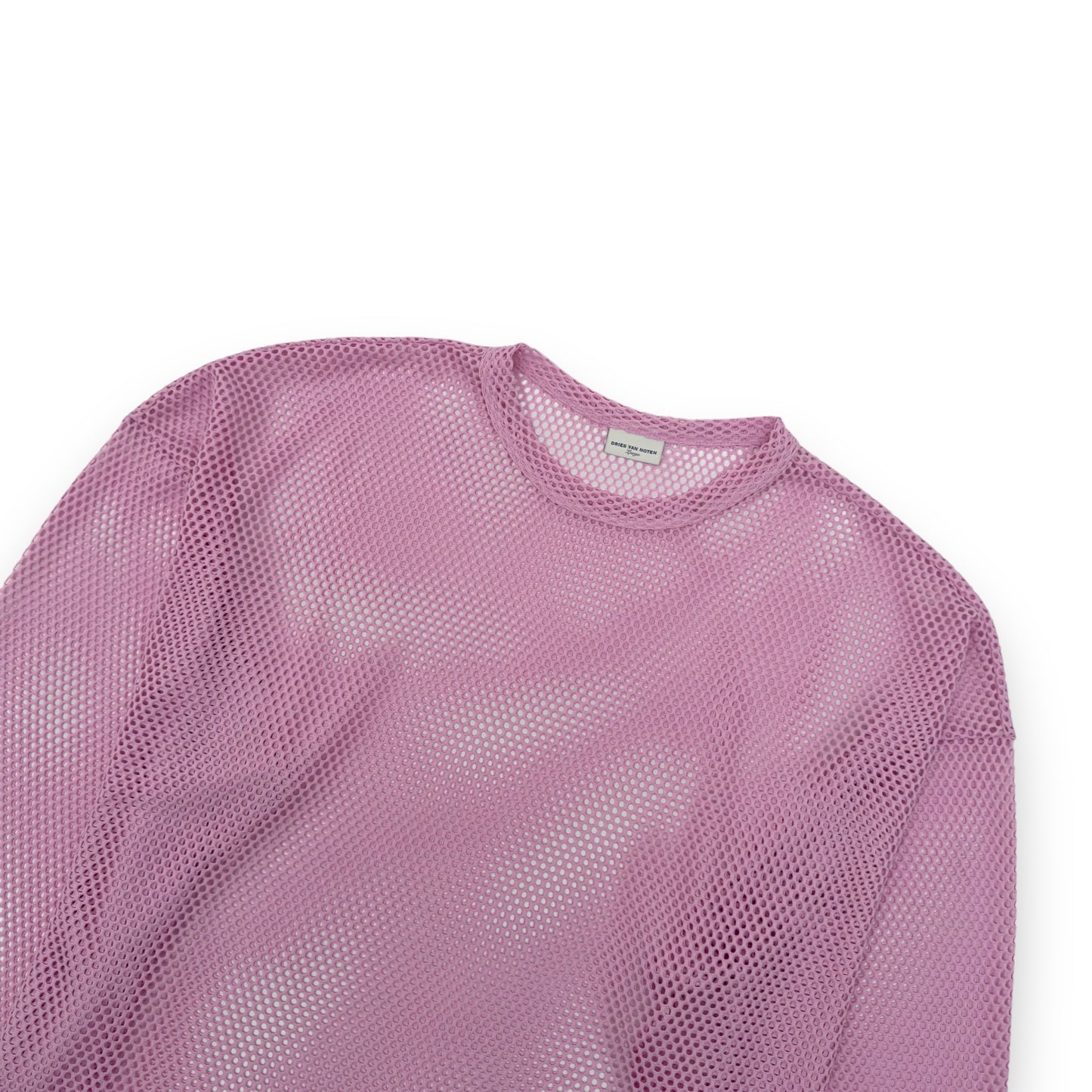 DRIES VAN NOTEN OVERSIZED HEGLAND MESH JERSEY PINK L