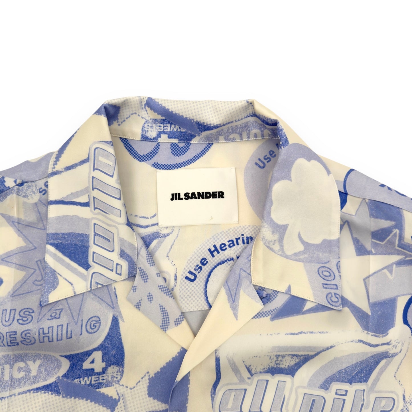 JIL SANDER PRINTED SHIRT BLUE 41 / XL