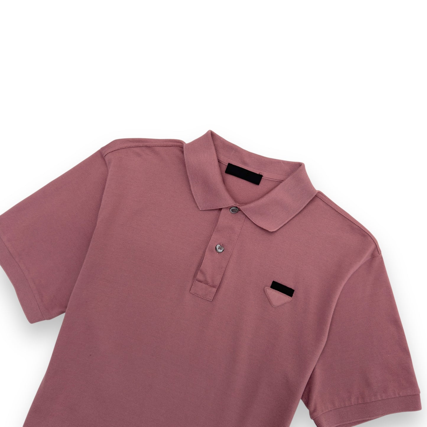 PRADA CHEST LOGO POLO SHIRT PINK M