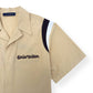 LOUIS VUITTON SHORT-SLEEVE ‘JUMPING DOG’ EMBROIDERED COTTON BOWLING SHIRT SAND XXL