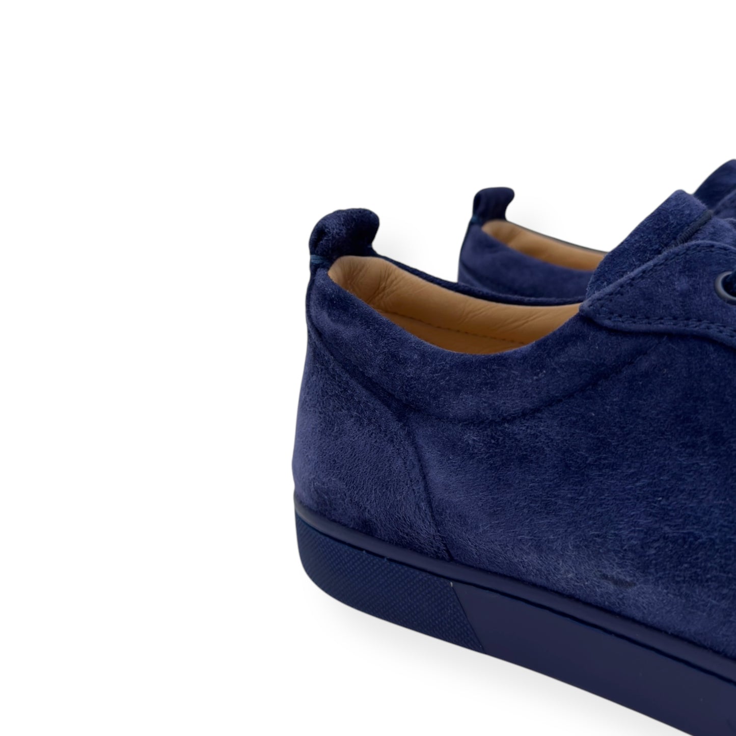 CHRISTIAN LOUBOUTIN LOUIS JUNIOR SPIKE SUEDE SNEAKER NAVY BLUE 43 / UK9