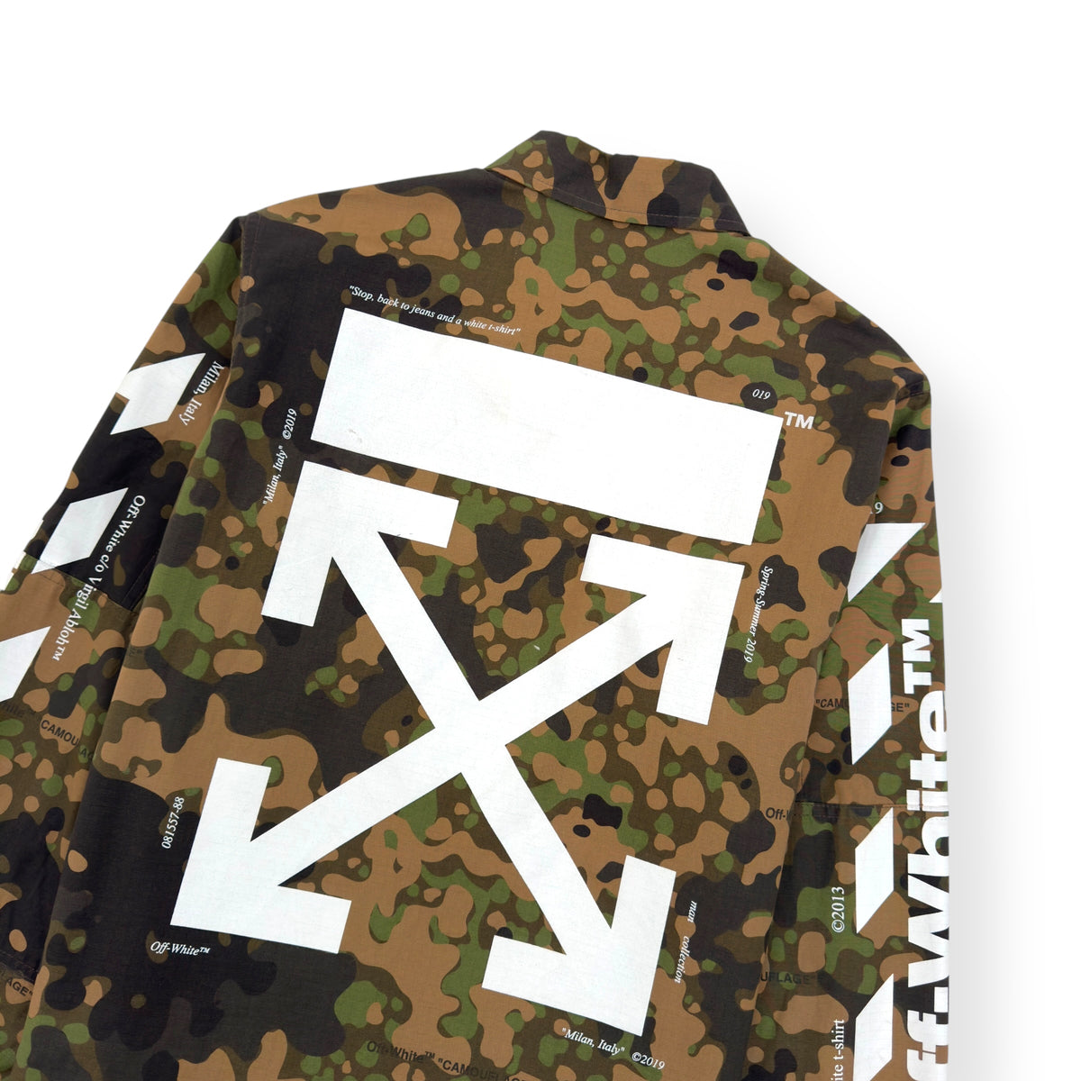 OFF-WHITE OVERSIZED CAMO FIELD JACKET GREEN  XS