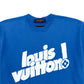 LOUIS VUITTON CREWNECK KNIT T-SHIRT BLUE / WHITE M