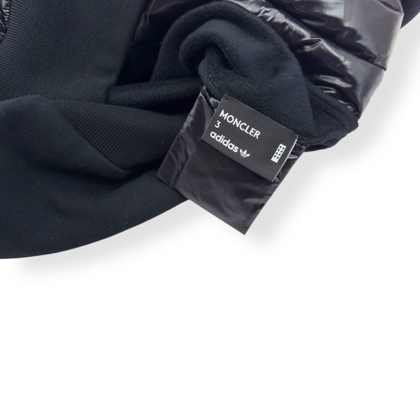 MONCLER GENIUS X ADIDAS DOWN PANNEL HOODIE BLACK 3 / M