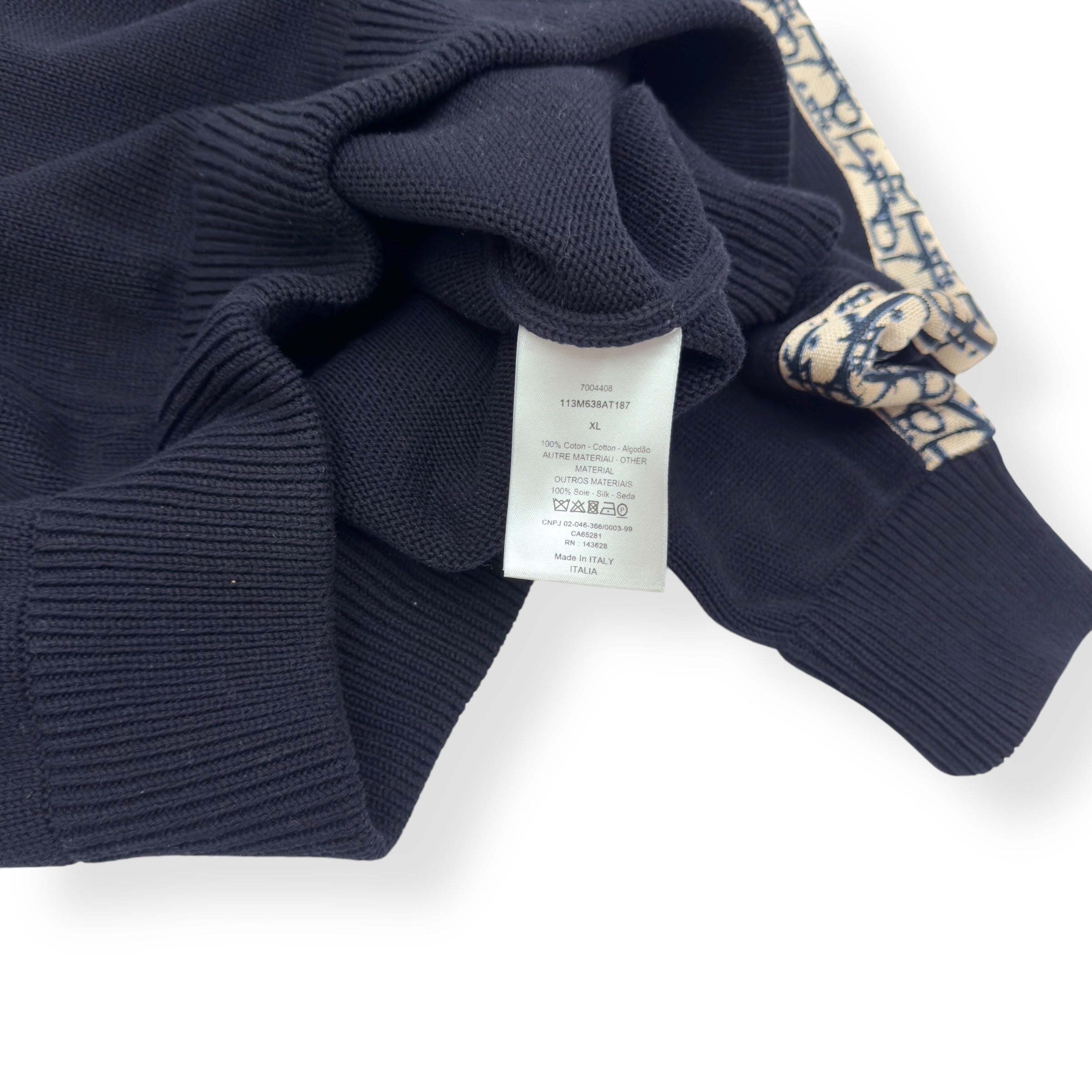 DIOR KNITTED CREWNECK SWEATER BLACK XL