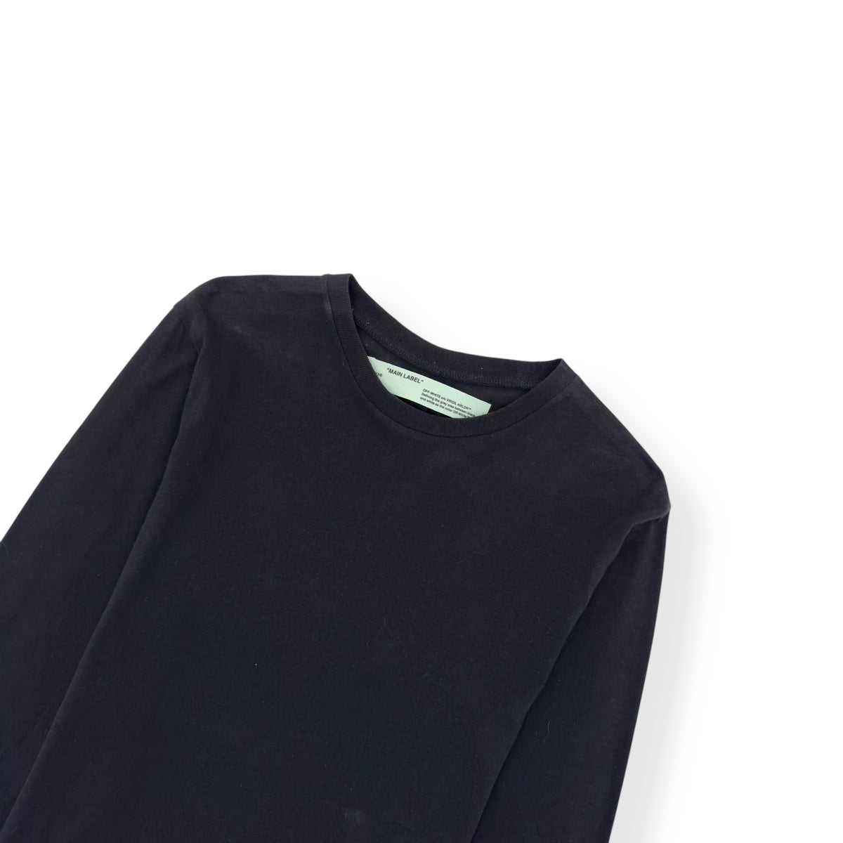 OFF-WHITE KIDMOGRAPH LONG SLEEVE T-SHIRT BLACK / BLUE M