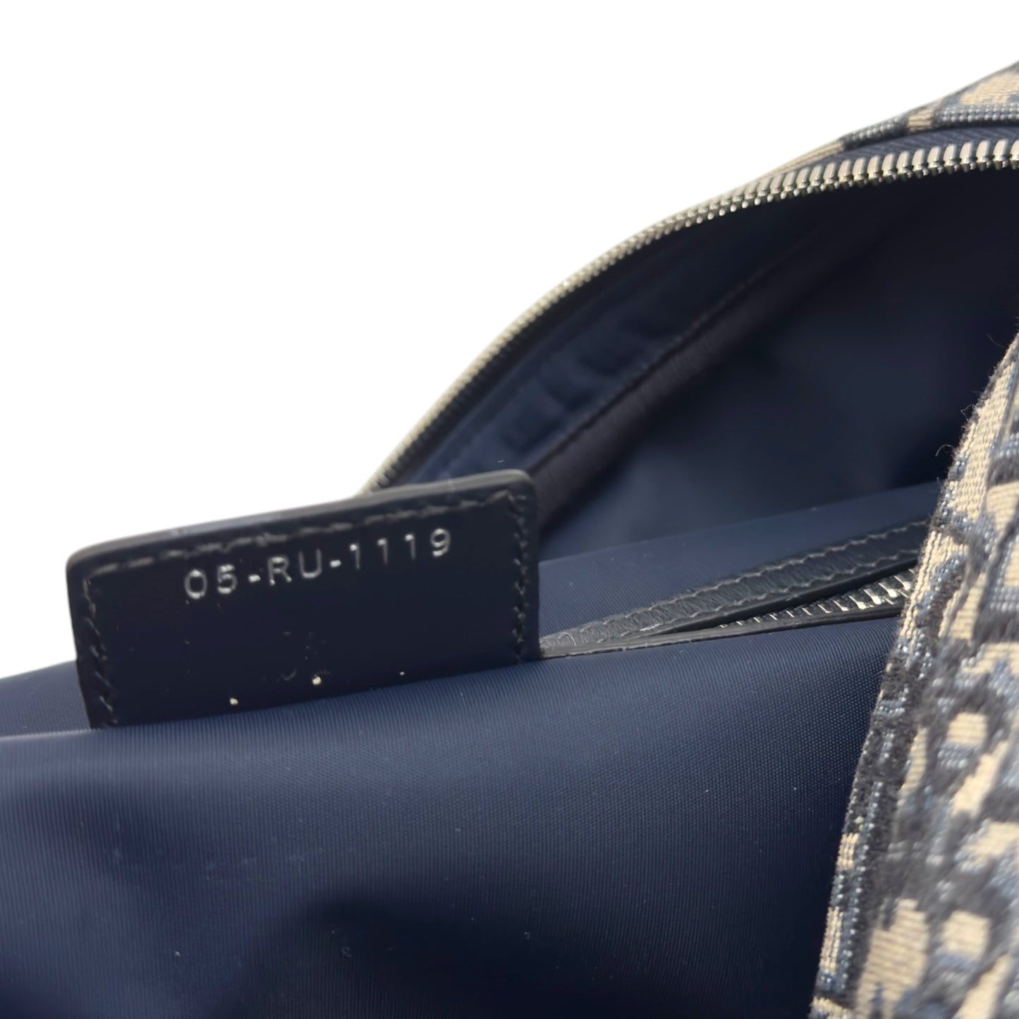 CHRISTIAN DIOR OBLIQUE JACQUARD CHANGING BAG BLACK / BEIGE L