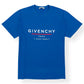GIVENCHY OVERSIZED LOGO PRINT COTTON T-SHIRT BLUE / WHITE M