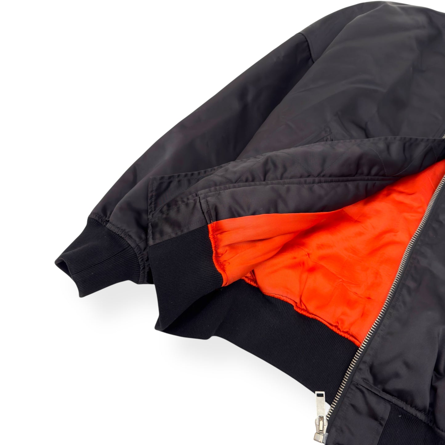 PALM ANGELS OVERSIZED ZIP UP BOMBER JACKET BLACK XS