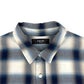 AMIRI DISTRESSED FLANNEL SHIRT BLUE / WHITE M