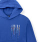 AMIRI EMBROIDERED PAINT DRIP CORE LOGO HOODIE BLUE M