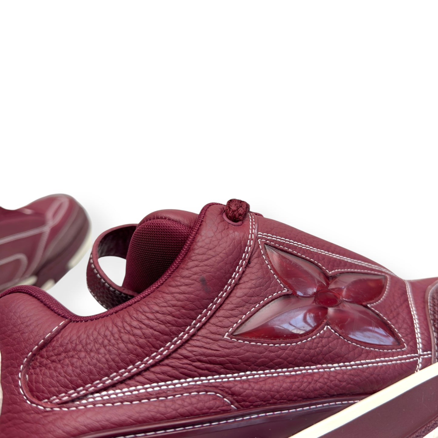 LOUIS VUITTON LV SKATE SNEAKER BORDEAUX RED UK9