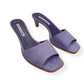 MANOLO BLAHNIK ARASPEMU 50 SUEDE MULES LILAC 37 / UK4