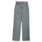 CASABLANCA BLEACHED MONOGRAM STRAIGHT-LEG DENIM JEANS BLUE W26”