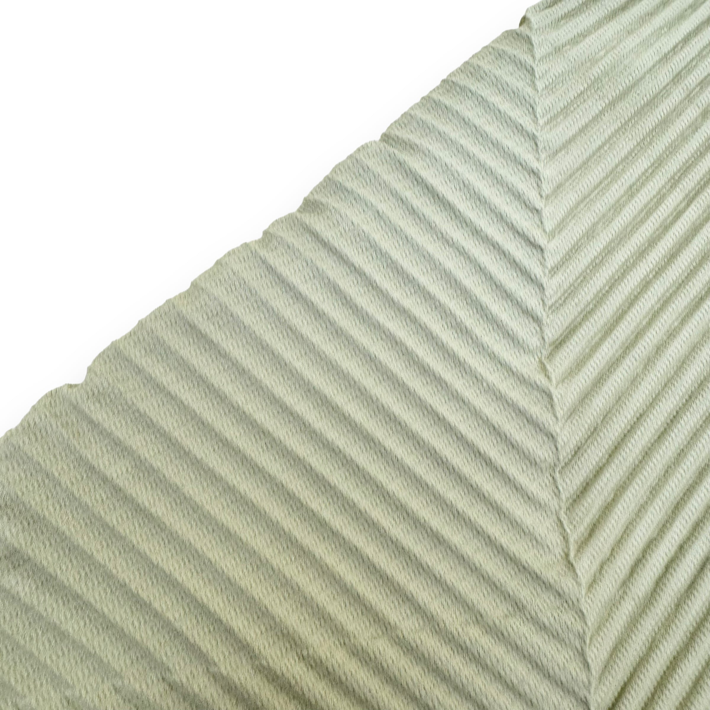 ISSEY MIYAKE HOMME PLISSÉ FLARED PLEATED TROUSERS GREEN L