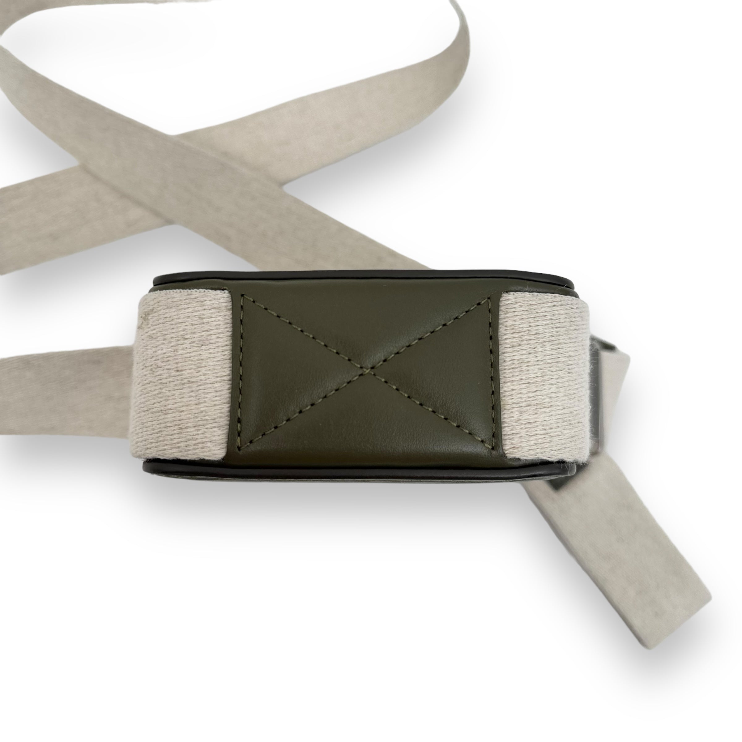 JACQUEMUS LE CUERDA VERTICAL EN CUIR CROSS BODY BAG GREEN
