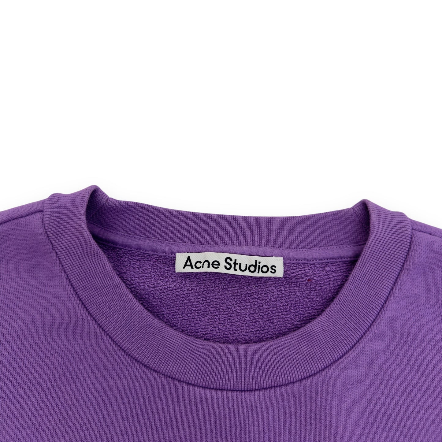 ACNE STUDIOS LOGO CREWNECK SWEATSHIRT PURPLE / YELLOW L