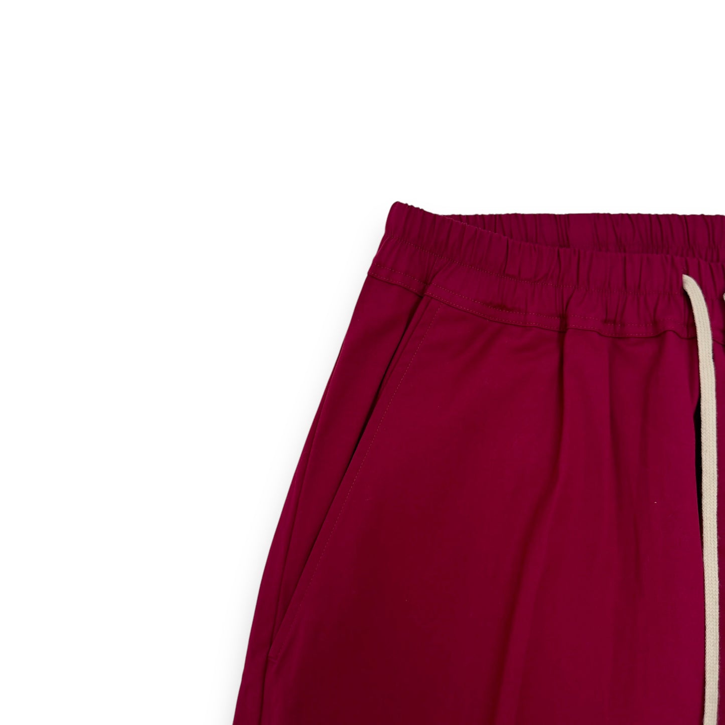 RICK OWENS EDFU SS23 DROP-CROTCH TROUSERS BURGUNDY 50 / L