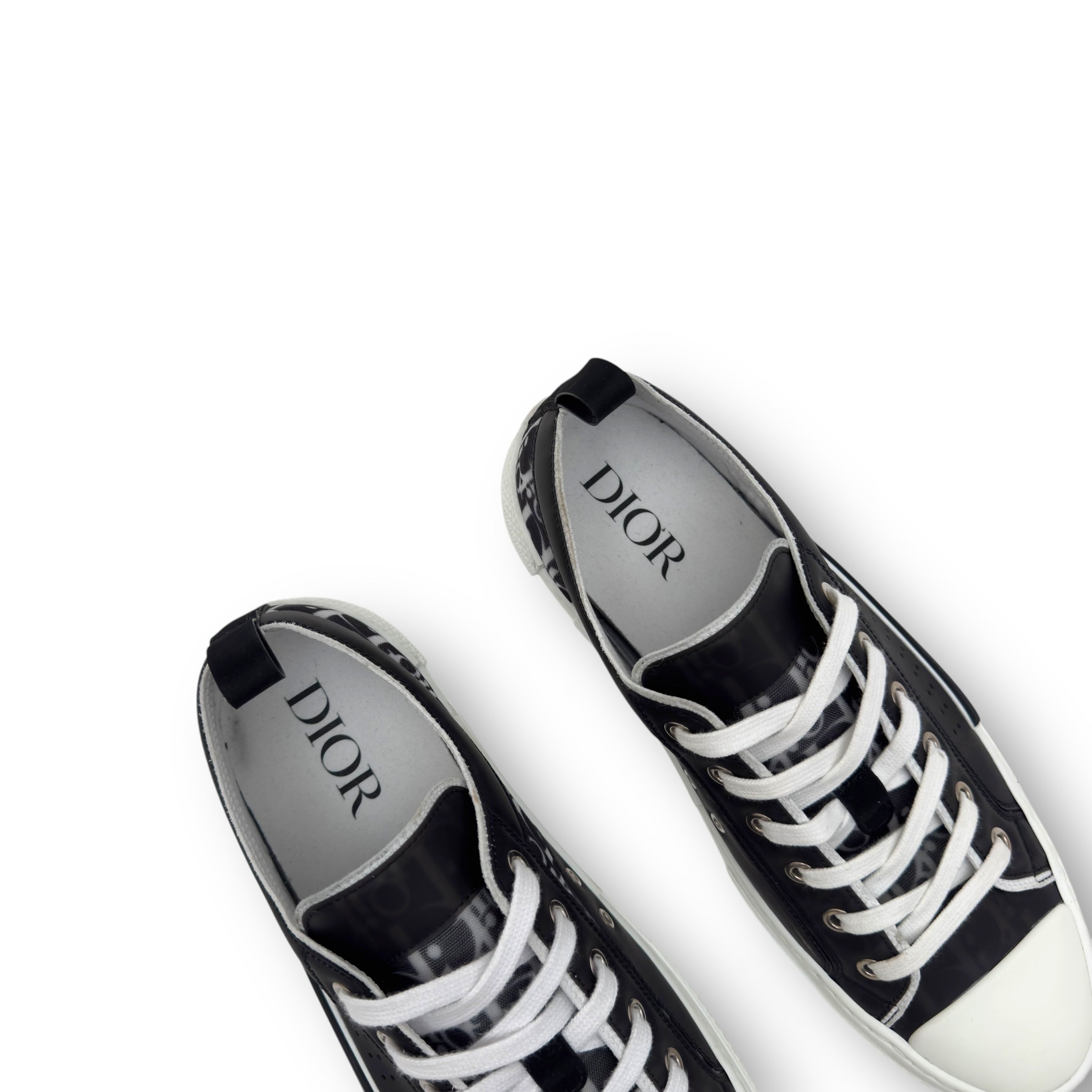 DIOR B23 LOW-TOP OBLIQUE SNEAKER BLACK / WHITE EU42 / UK8