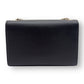SAINT LAURENT KATE TASSEL GRAINED LEATHER SHOULDER BAG BLACK WITH SILVER STRAP S