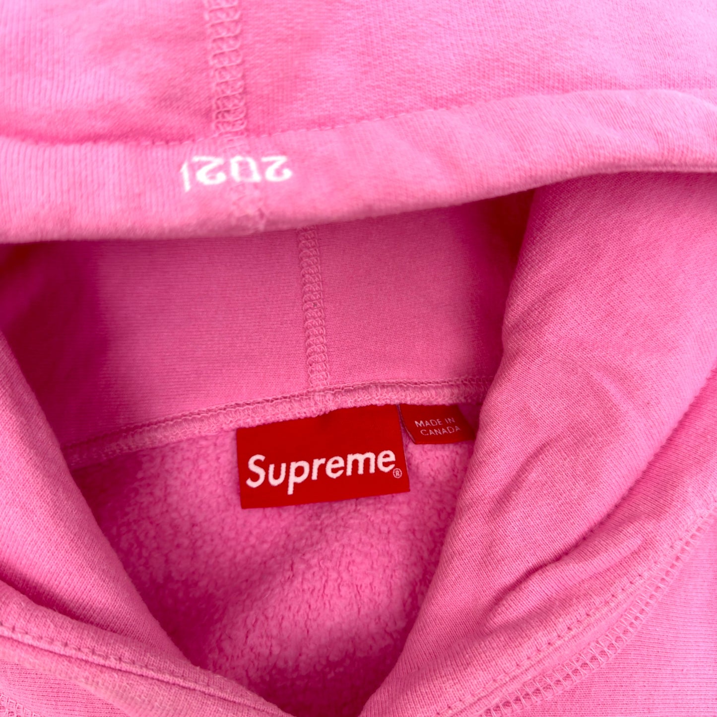 SUPREME 2021 BOX LOGO DRAWSTRING HOODIE PINK M